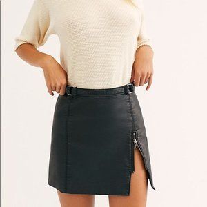 Free People Midnight Magic Faux Leather Mini Skirt